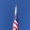 Frunke Flag Pole Topper Golden Ball for Outdoor, Flagpole Ball