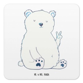 Mr. & Mrs. Panda Set of 6 Coaster Set Polar Bear Lazy - Gift, Teddy, Cup Coasters, Teddy Bear, Coaster Felt, Relaxing, North Pole, Relaxing