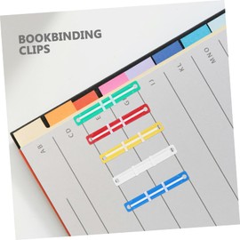 Pack of 100 Binder Segmented Spines of Notebook Notebook Clip Folder Mechanism Binding Spines with Loose Sheets Paper Binder Clip Plastic Operitacx