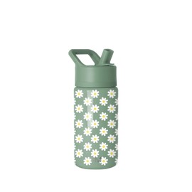 Simple Modern Kids Summit Water Bottle with Straw Lid | 14oz Stainless Steel Cup Insulated Tumbler for Toddlers, School | Sage Florals