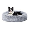 ELSKER&HOME Calming Dog Bed,Donut Washable Warming Soft Round 39 inches