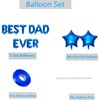Best Dad Ever Balloons Banner with Star Balloons, Father’s Day