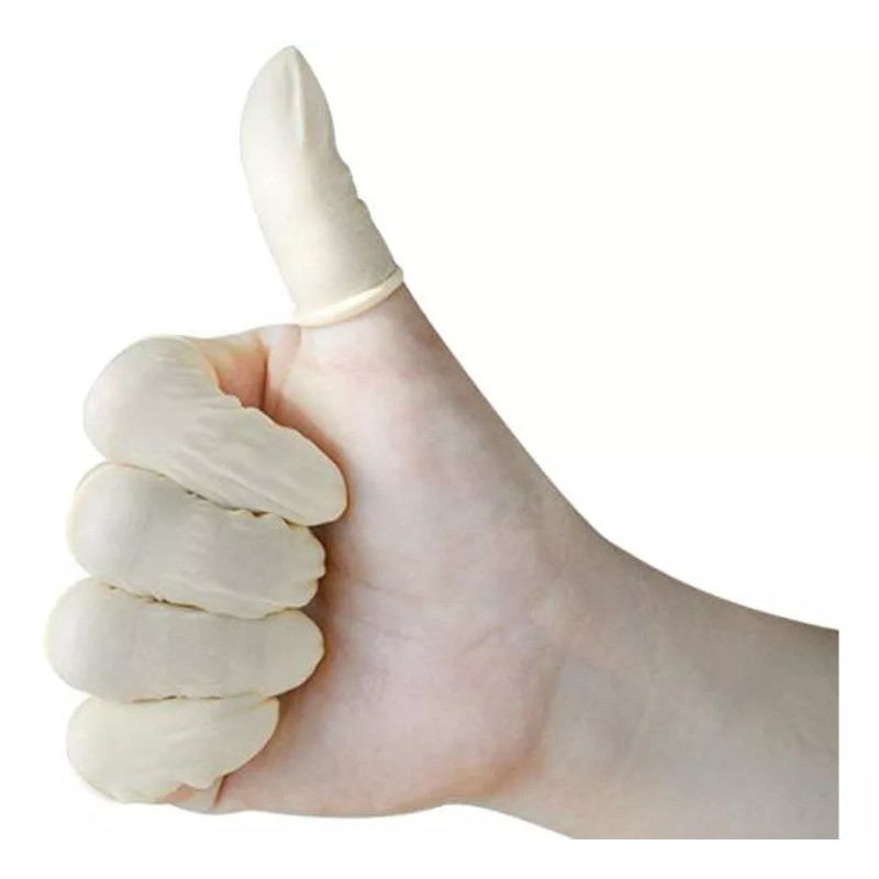 Nicedmm 500 Piezas Desechables Dedales De Látex Blanco - Tatuaje