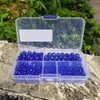Chengmu Sapphire Blue Rondelle Glass Beads for Jewelry Making, Faceted