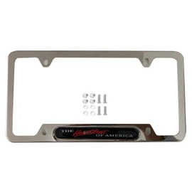 The Heartbeat of America License Plate Frame Cover Holder Stainless Steel Car Accessories 1Pc