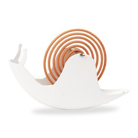 Snail Mosquito Coil Holder Iron Metal Fireproof Incense Burner Bracket,Animal Mosquito Incense Coil Holder Hanging Coil Rack for Home Office Bedroom Decor,Mosquito Coil Ornament (White)