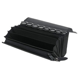 HMF 48830-02 Bag of Waiter, Waiter Wallet, incl. Euro Coin Sorter, Belt, Leather, 20,5 x 6,5 x 10,0 cm, Black