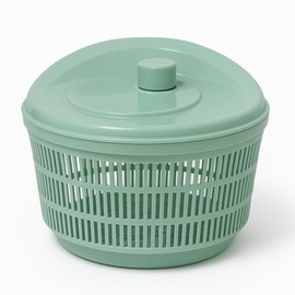 Centrifuga per Insalata Grande Capienza 16x22cm con Imbuto Antischizzo | Centrifuga in Plastica Senza BPA