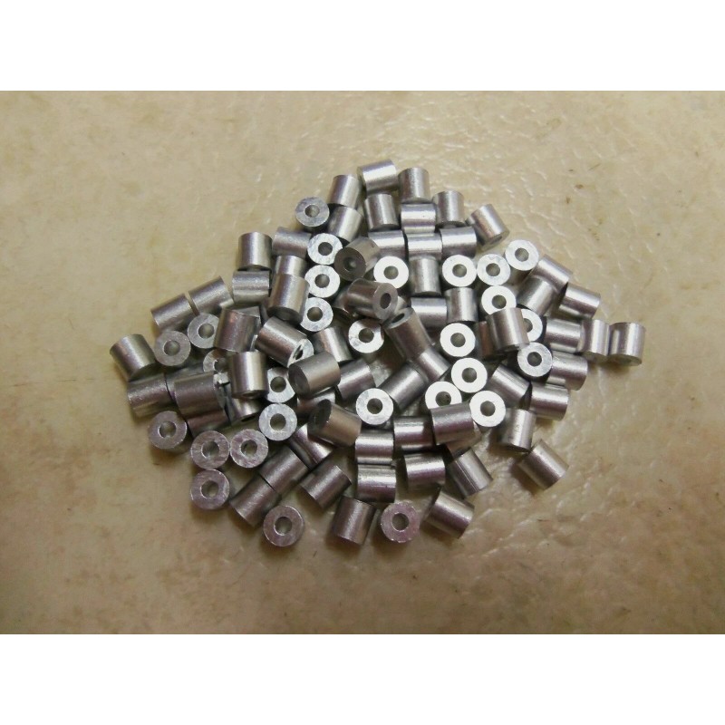 Unbranded 5/64 Aluminum Cable End Stop Buttons 100 Pack Trapping