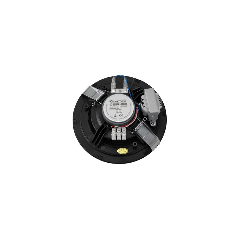 OMNITRONIC CSR-5B Ceiling Speaker, Black, 5 Inch Broadband Built-in Speaker,