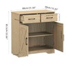 Panana Sideboard 2 Drawers 2 Doors Entryway Storage Cabinet Living