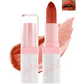 Diamond Glitter Matte Lipstick,Longlasting Waterproof Ruby Red Metallic Shimmer Lip Gloss Lipgloss,Sparkling High Pigment Non-Stick Cup Lip stain,Full-Coverage Tinted Lip Balm,Makeup Gift for Women-05