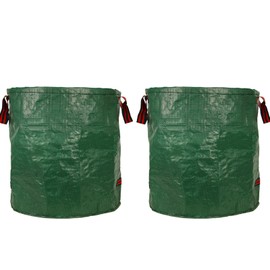 Toguma 2Pcs Reusable Yard Waste Bags Collapsible Trash Can Outdoor Garbage Can Yard Leaf Waste Bag Leaf Collector Garden Bag Yard Waste Bin for Leaves (Black Green)