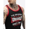 Lonsdale London ANDOVER Uomo Canotta nero L 100% cotone Regular