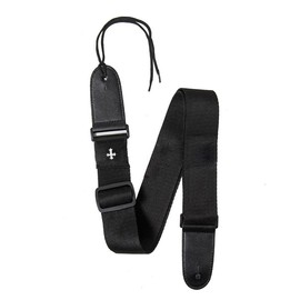 AIMALL Black Guitar Strap Replacement Adjustable Nylon Belt for Acoustic Electric Bass, 2 Inches Wide, 59 Inches Long, Durable and Comfortable