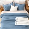 Litanika Grayish Blue Comforter Set California King Size, 3 Pieces