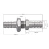 Hose Barb Bulkhead Stainless Steel Barbed Tube Pipe Fitting Coupler