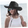 PACKOVE Western Cowboy Rivet Hat for Men Women Soft Breathable