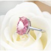 Wenbin Women Fashion 925 Silver Oval Cut Pink Topaz Gemstone