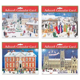 Alison Gardiner Pack of 4 Traditional Advent Calendar Cards -Mixed