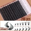 Geeneiya Cluster Eyelash Extensions Kit Bottom Lash Clusters 10-20mm DIY