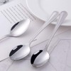 SUNSENGEUR Tea Spoons 12-Piece with Bead Pattern Dinnerware Set Bead