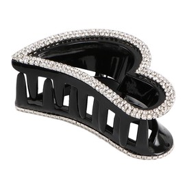 kilofly 2pc Women's Rhinestone Crystal Faux Hair Clip Claw Barrettes + Gift Box