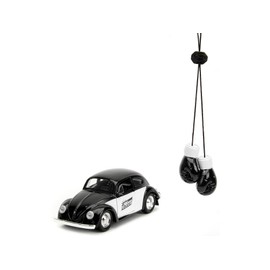 Punch Buggy 1:32 Scale 1959 Volkswagen Beetle Die-cast Car with Mini Gloves Accessory (Black), Toys for Kids and Adults