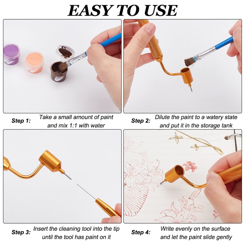 GORGECRAFT Slanting Fine Line Painting Pen Detailing Fluid Writer Paint