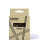 Epson Label Cassette, Metallic Tape LK-6BKP Gold on Black, Durable