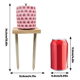 MHLLGN Chicken Coop Accessories, Chicken Beak Grinding Calcium Stone with Woodem Stake, Chicken Toys for Coop, Chicken Enrichment Toys, Chicken Coop Toys for Hens, Ducks, Geese, Turkeys, Poultry