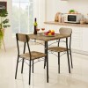 Vecelo 3/5 Piece Dining Table Set Chairs Wood Dinette Table