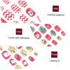 Minkissy 144pcs and Girls Fake Nails Press Xmas Nail Tips