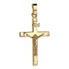 JEVELION Gold Cross Pendant Crucifix Jesus Christ with INRI Engraving