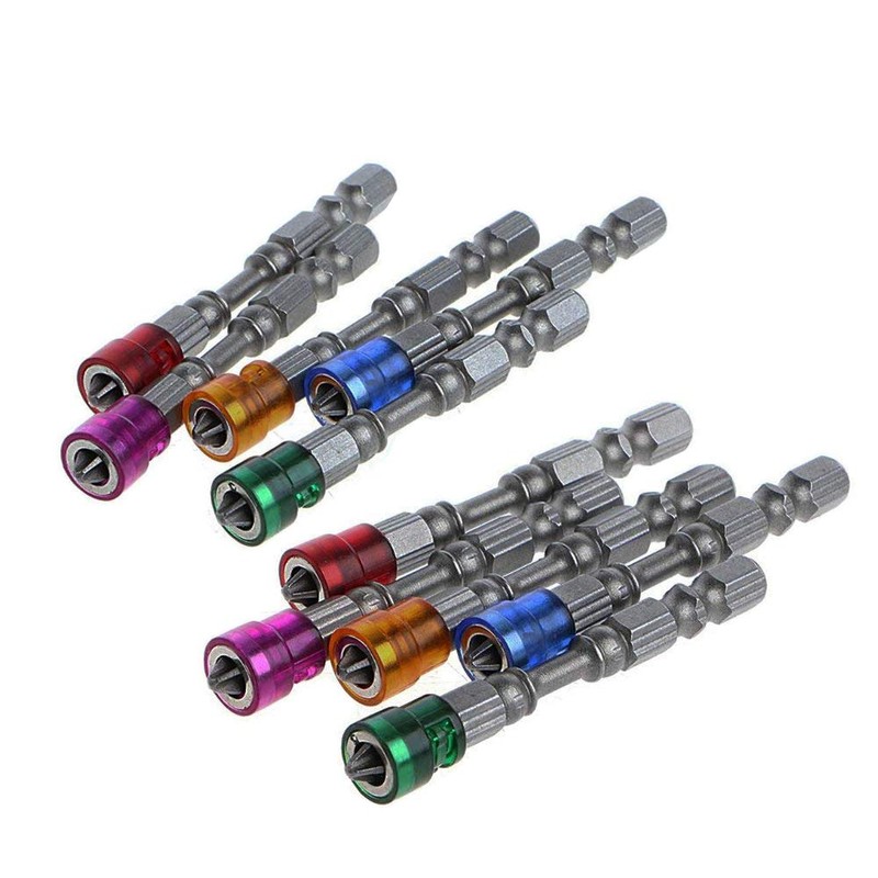 Eyech 10pcs PH2 Magnetic Phillips Cross Screwdriver Bits Set 1/4