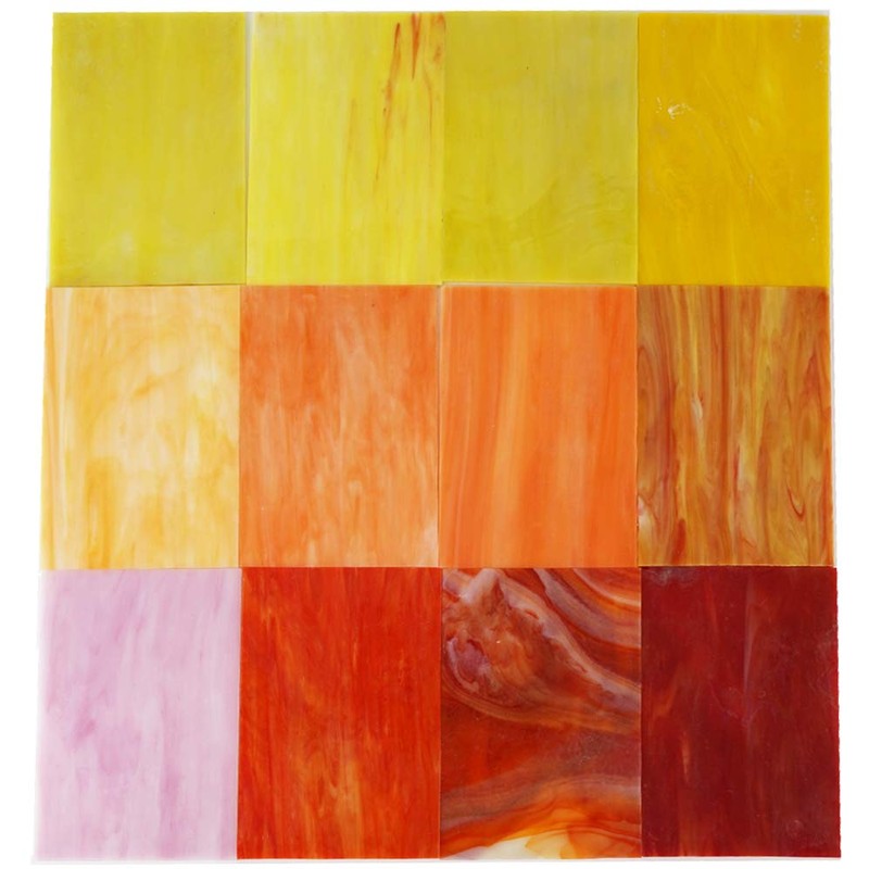 Lanyani 10 Sheets Variety Stained Glass Sheets Pack, 4 x