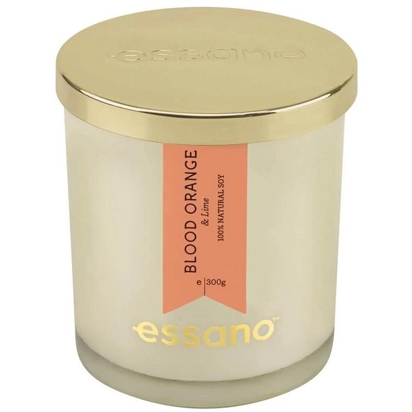 Essano 100% Natural Soy Candle Blood Orange & Lime 300g
