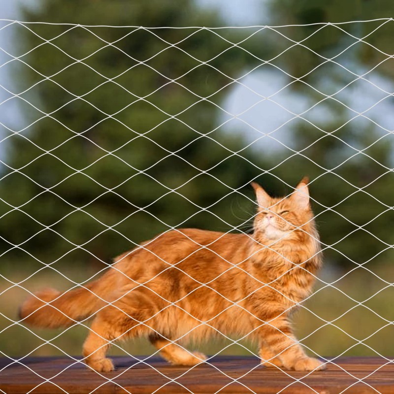 Cat Balcony Net, Anti-Fall Pet Safety Fence - Transparent Nylon
