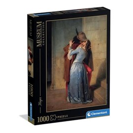 Clementoni - Puzzle 1000 Pieces Art for Adults and Boys, Museum Collection, Kiss Theme by Hayez, Gift Idea for Men and Women, Made in Italy, 70 x 50 cm, 39994