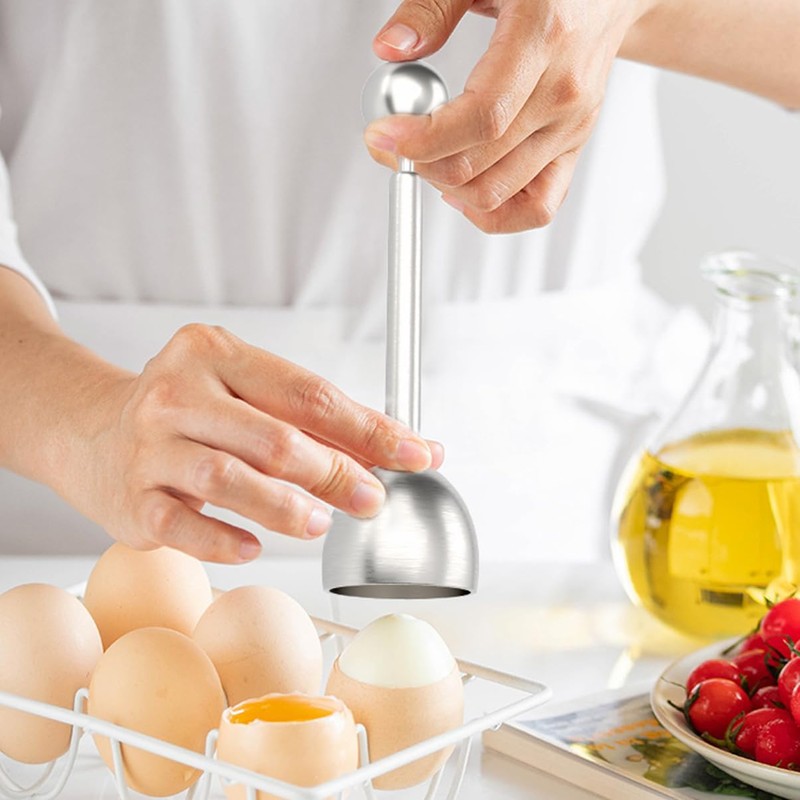 Yuannee Egg Opener Tool,Stainless Steel Peeler Cracker Topper Egg Separator