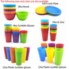 Plastic Dinnerware set, Unbreakable and Reusable Plastic Plate, Bowl and