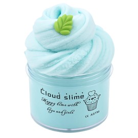 Sky Blue Cloud Slime, Soft and Non-Sticky Funny Slime, Stress Relief Scented Slime Toy for Kids Education, Party Favor and Birthday Gift(7oz 200ML)