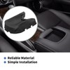 laffoonparts Black Leather Center Console Lid Armrest Cover Skin, Leather