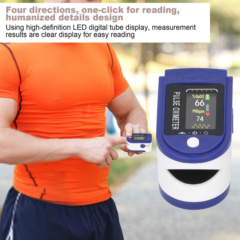 Fingertip Pulse Oximeter LED Dispaly Blood Oxygen Saturation Heart Rate