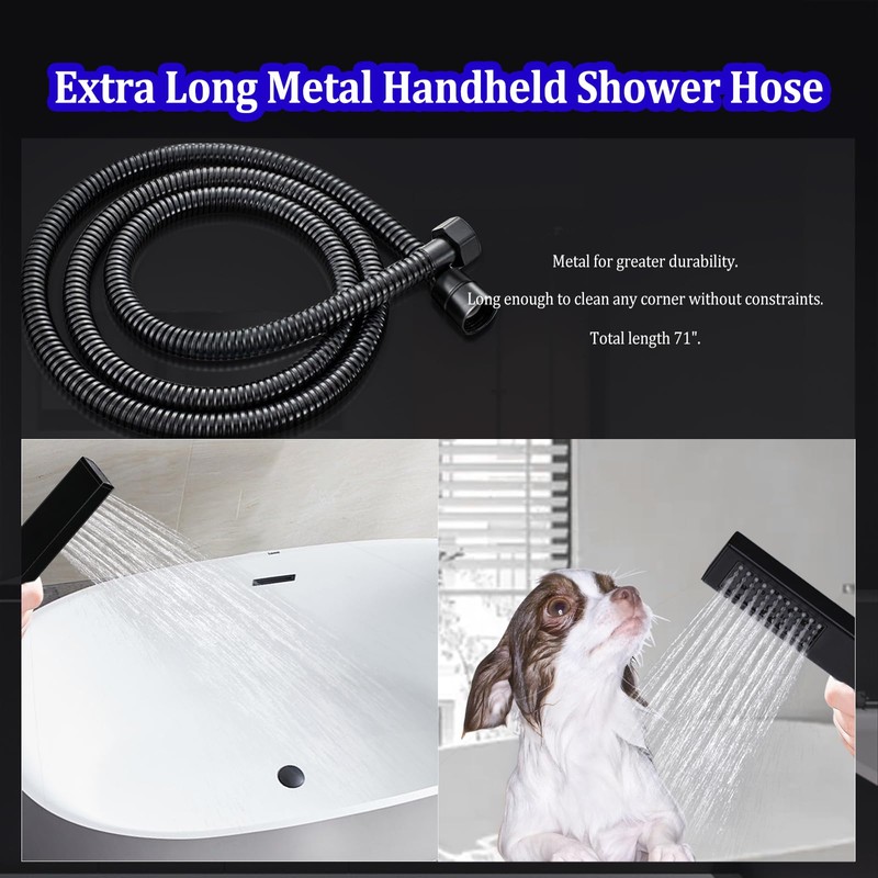All Metal Rain Shower Head with Handheld Combo, YDmeet 10