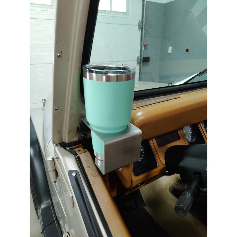 Flat Front Cup holder for Jeep Wrangler YJ STEEL, MADE