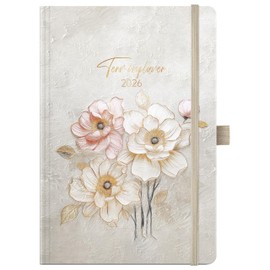 FULLVINTAGE Calendar 2026 - Calendar 2026 A5 from Jan to Dec. 2026, Weekly Planner A5 with Inner Pocket, Elastic Closure, Diary 2026, 21.4 cm x 13.9 cm x 19 mm