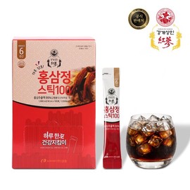강개상인 홍삼정스틱100(10ml x 100포) 6년근 하루 한포 온 가족을 위해 Kanggae Merchant Red Ginseng Extract Stick 100 (10ml x 100 packs) 6-Year-Old, One Pack Per Day for the Whole Family