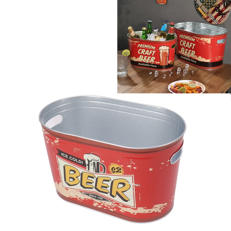 Printed Beverage Ice Bucket Universal Rust Protection Large Calibre Ice