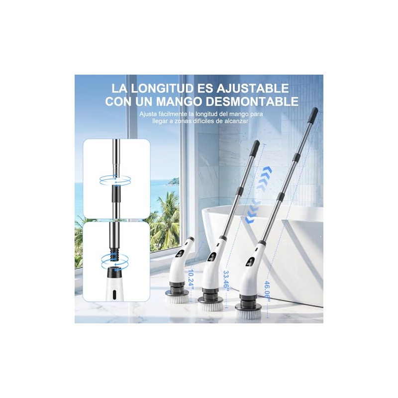 Cepillo Electrico para Baño Limpieza, Cepillos Electricos de Limpieza con